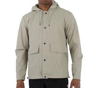 NWT RAINS - Short Hooded Unisex Coat in Cement Size Large